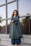 Navyblue Colour Rayon Printed Kurti With Pant Dupatta Wholesale Clothing Suppliers In India Aaradhna 2046